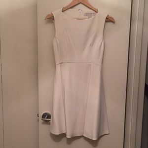 Classic French Connection Flare Fit White Dress